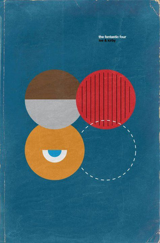 Fonografiks’ minimalist Fantastic Four mock paperback cover